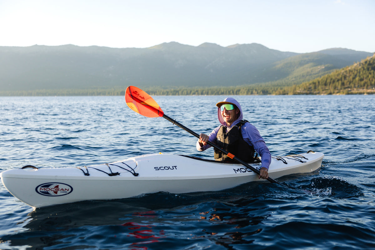 kayaker in scout mocean kayak